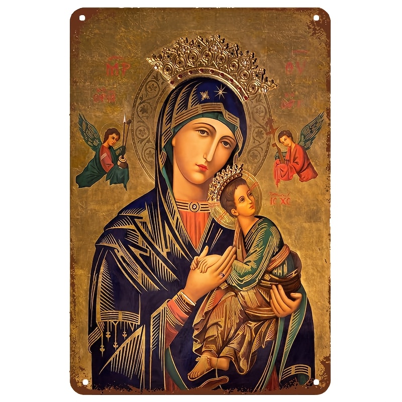 Home Decor Jesus - Metalowy szyld 2D w stylu vintage,