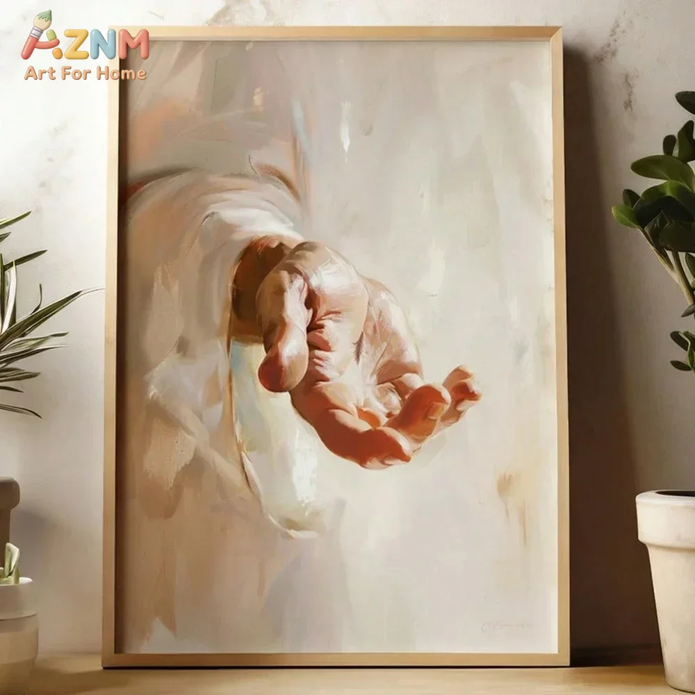 Home Decor Jesus - AZNM Chrześcijański Obraz na Płótnie z