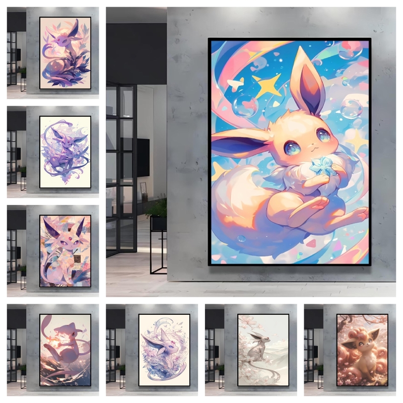 Home Decor Free Images - Plakaty na płótnie Pokemon Eevee Dekoracyjne