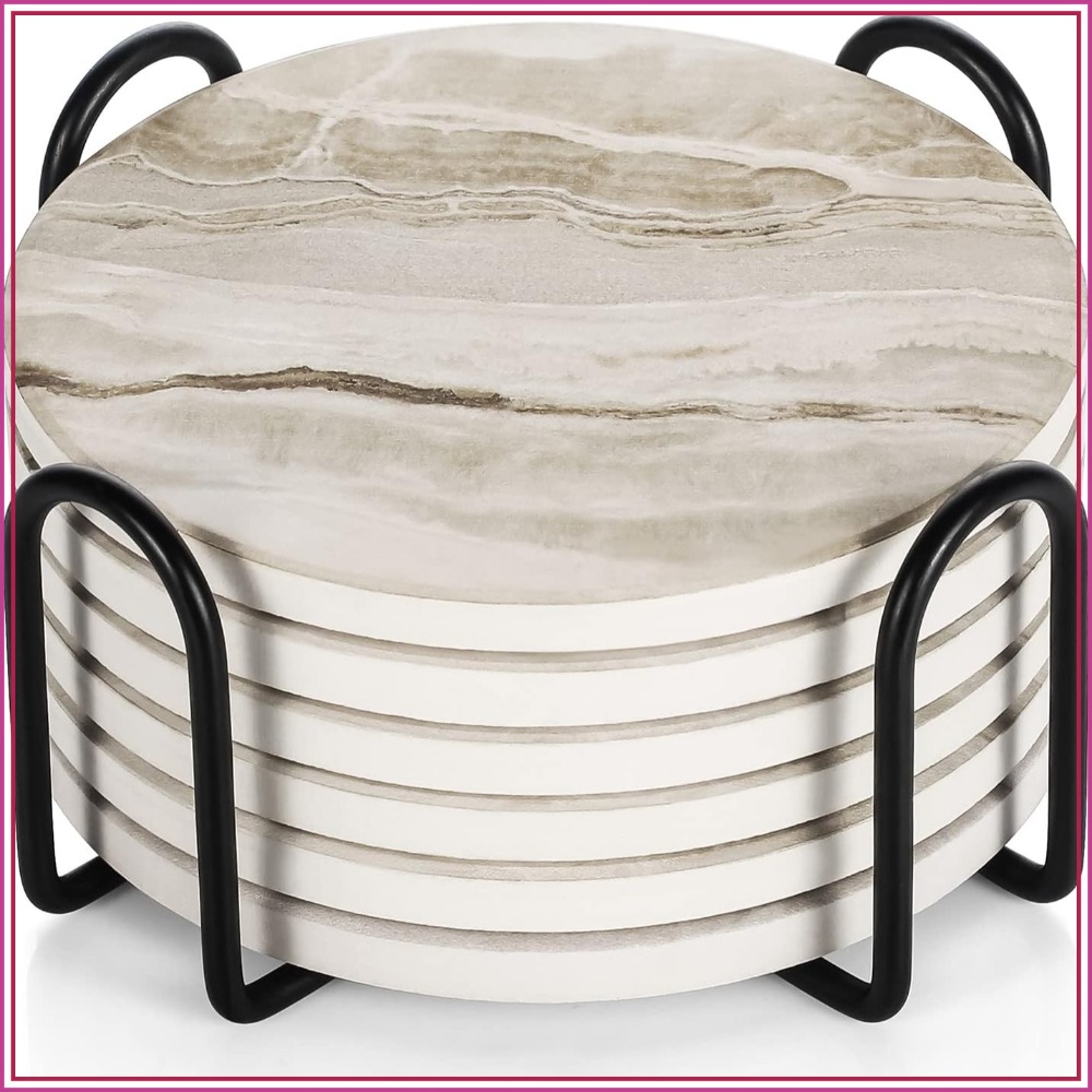 Home Decor Free Images - Zestaw 6 ceramicznych podkładek pochłaniających wilgoć