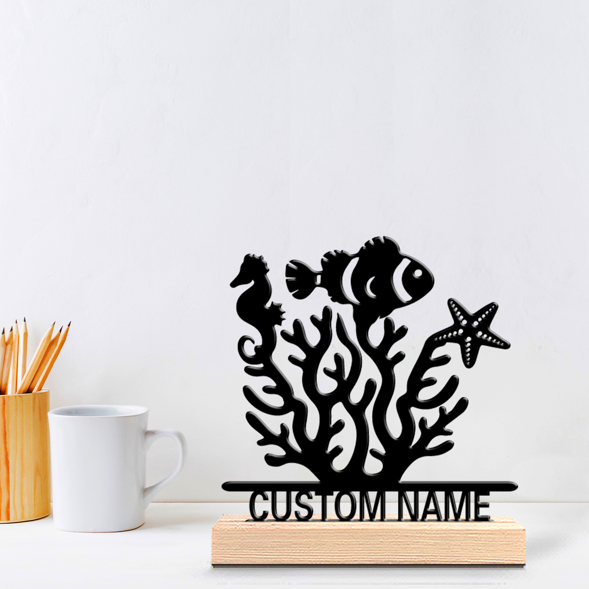 Home Decor Names - 1 szt. Minimalistyczna, metalowa figurka z