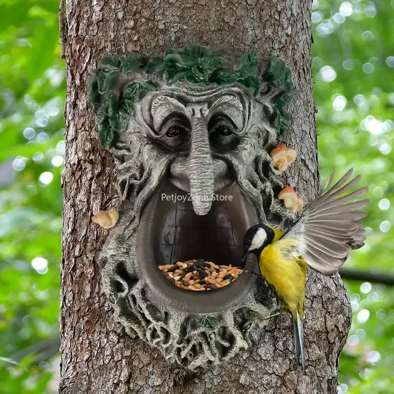 Home Decor Garden - Karmnik dla ptaków w kształcie twarzy