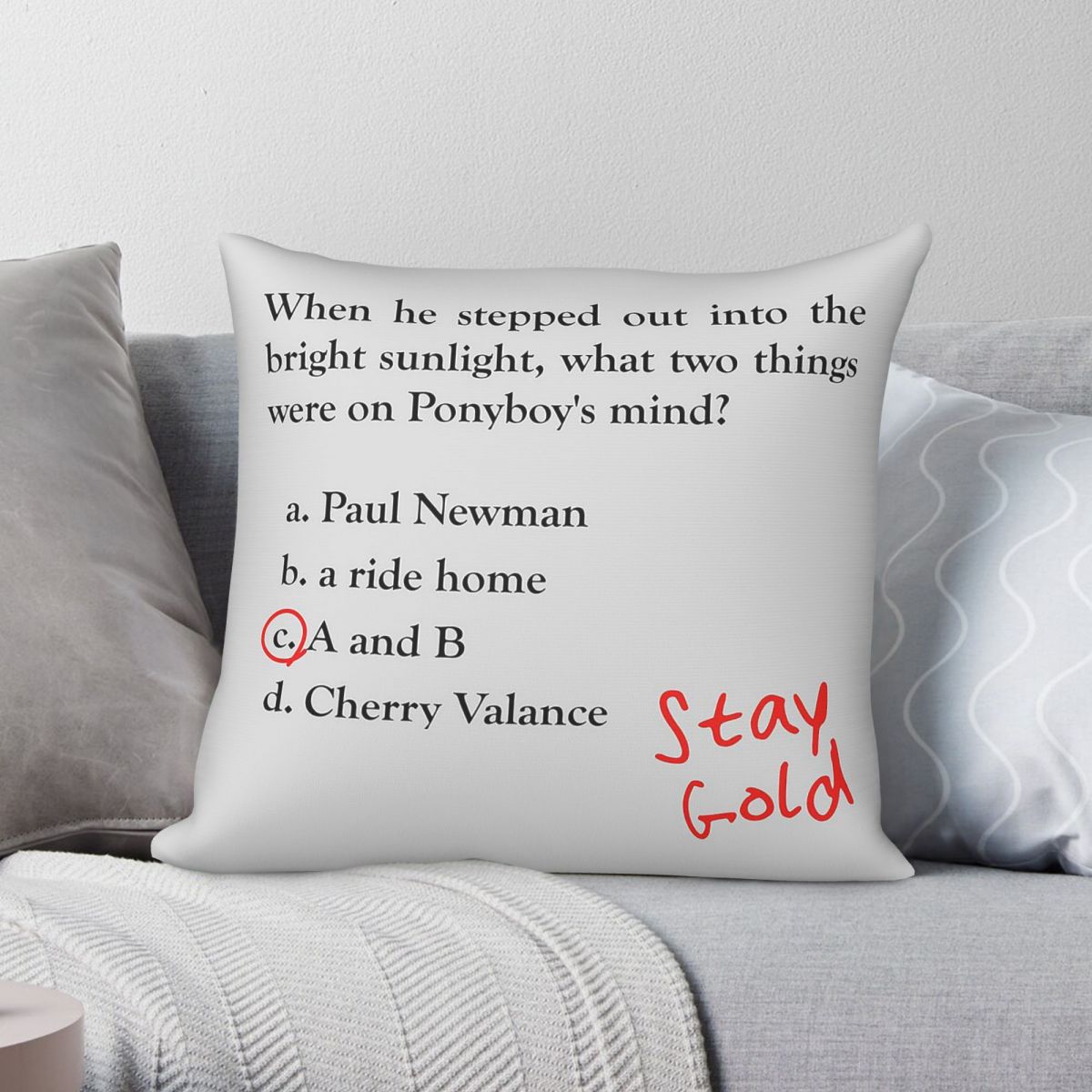 Home Decor Quiz - Poszewka na poduszkę Outsiders Ponyboy Quiz