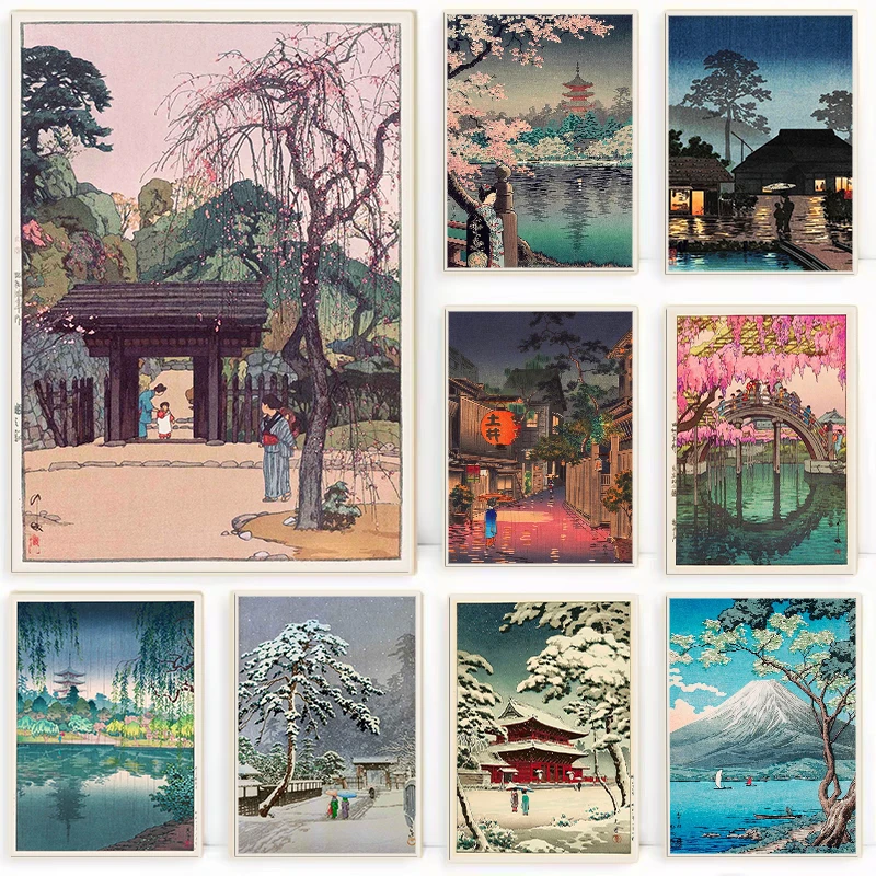 Home Decor Tokyo - Retro Ukiyo-e Tradycyjny Japoński Plakat Tokio