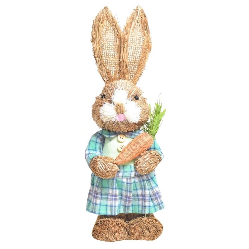 Home Decor Modern Organic - Słomiany królik Bunny Dekoracje Rekwizyty fotograficzne