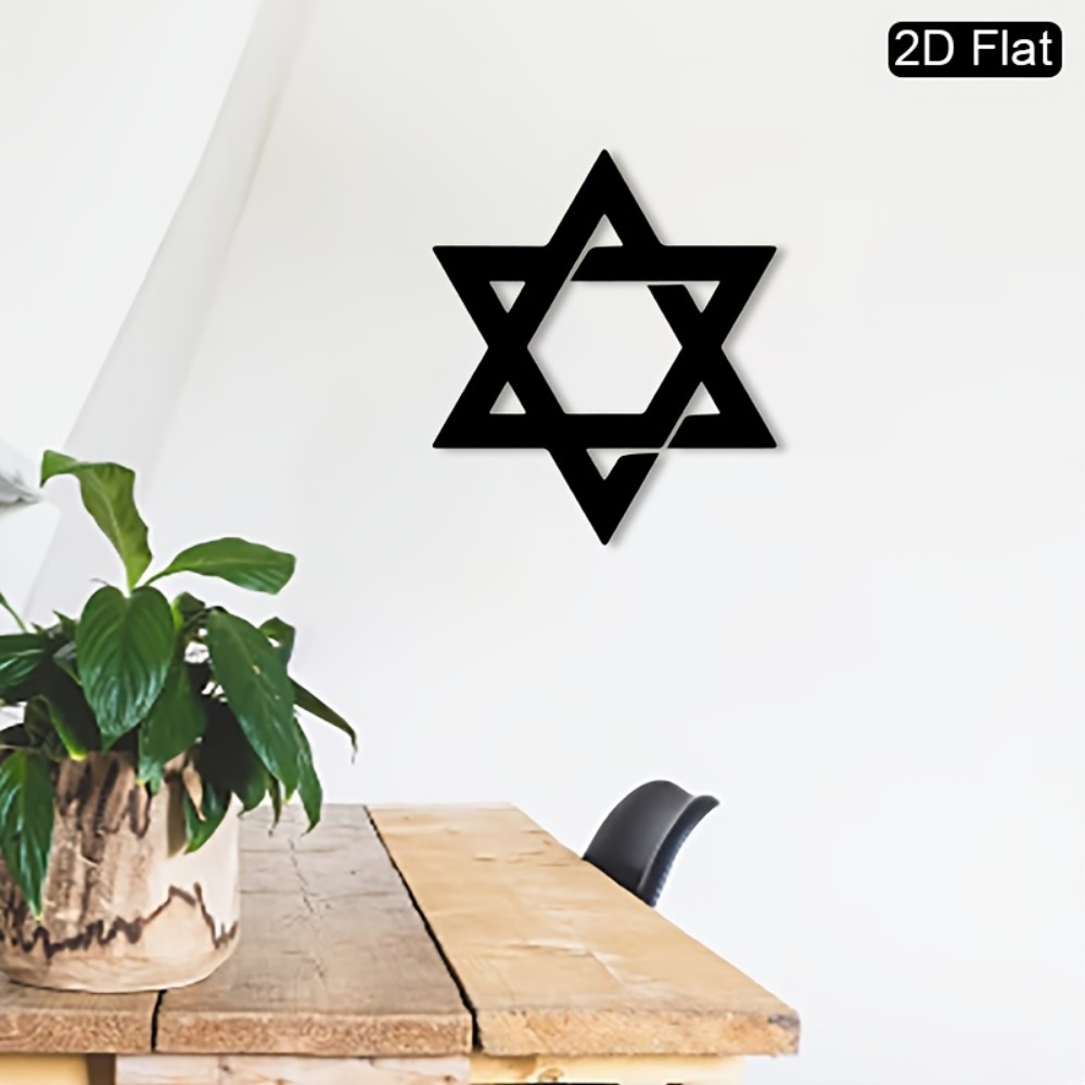 Home Decor Room - CIFBUY Żelazna Dekoracja Ścienna Gwiazda Dawida