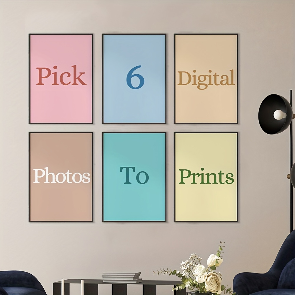Home Decor Foto - 6 szt./zestaw Personalizowane, spersonalizowane obrazy na