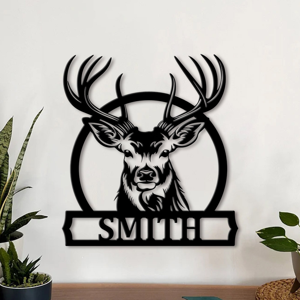 Home Decor Names - Spersonalizowany metalowy szyld z nazwiskiem rodziny
