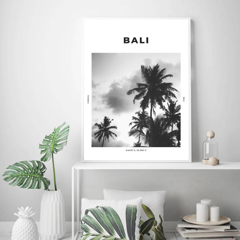 Bali Travel Print czarny biały – Home Decor Ubud recenzja i cena