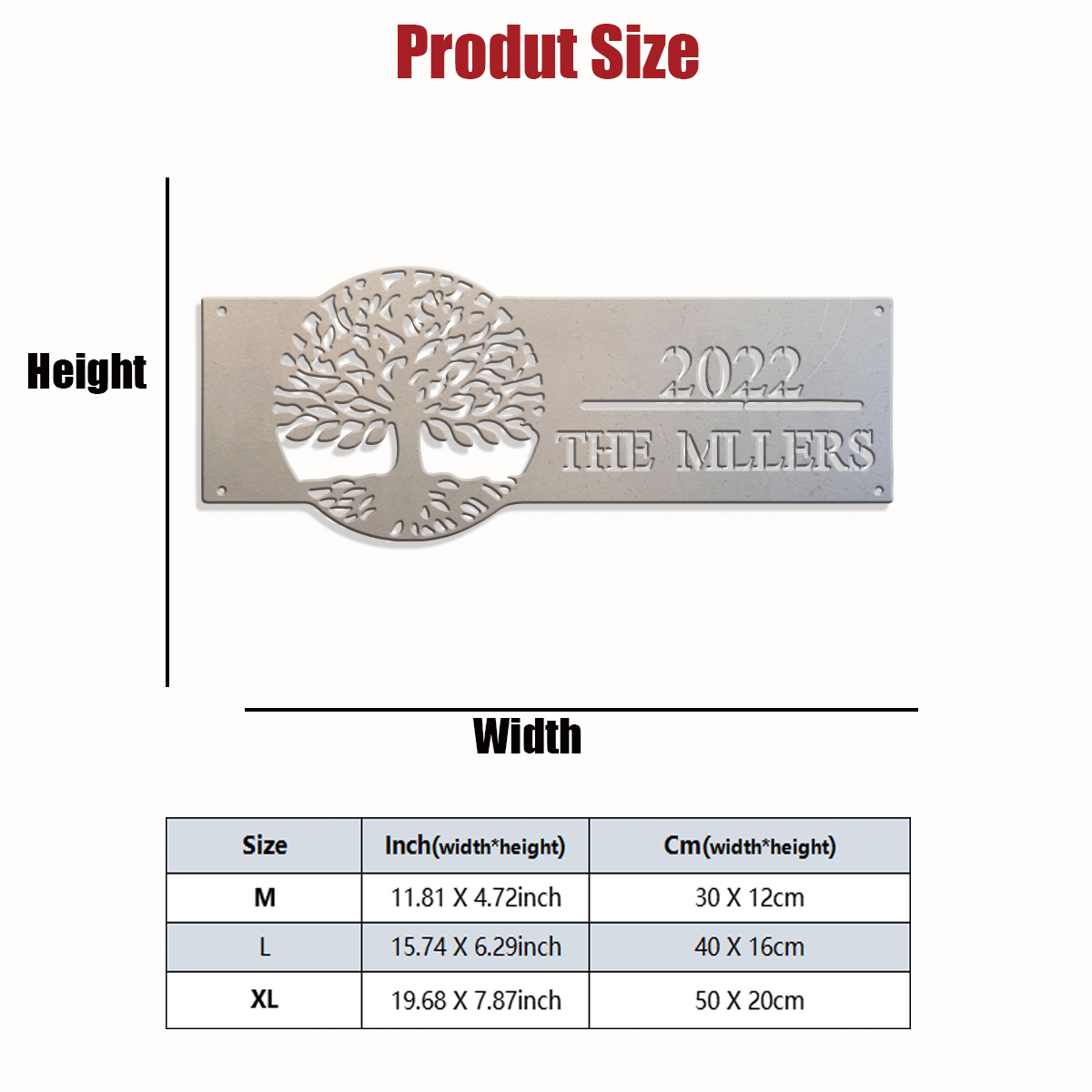 1 szt. Metalowa tabliczka na d – Home Decor Garden recenzja i cena