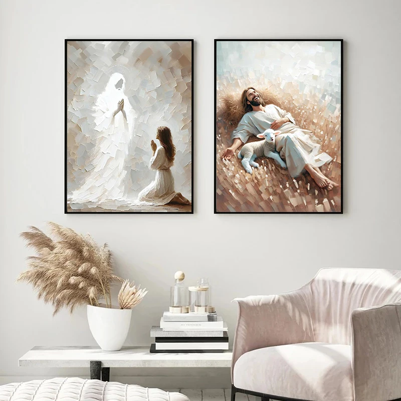 1 szt. bezramowy obraz na płót – Home Decor Jesus recenzja i cena