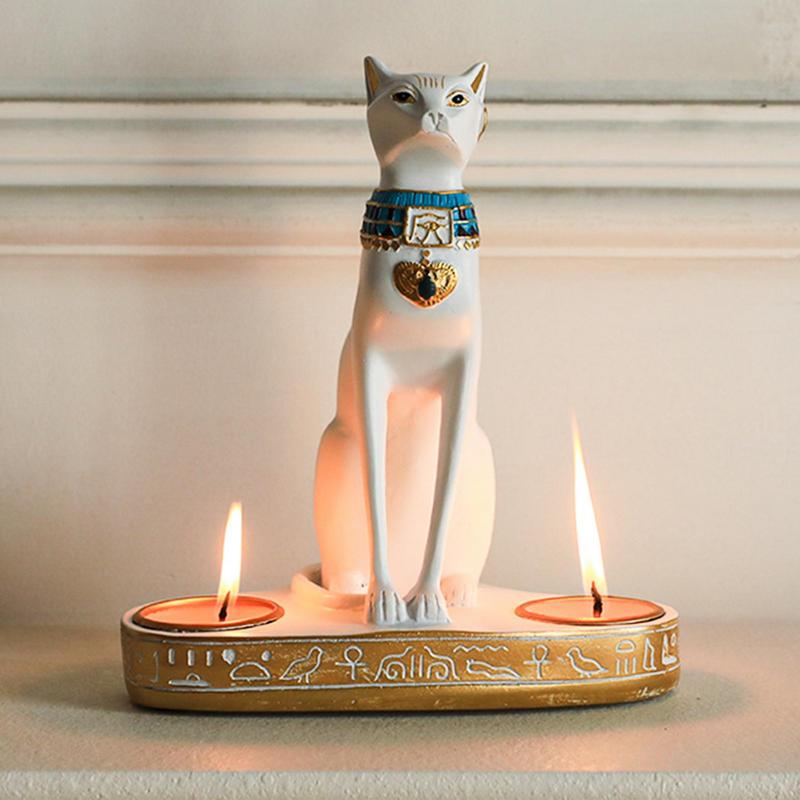 Egipski kot świecznik figurka  – Home Decor Modern Organic recenzja i cena