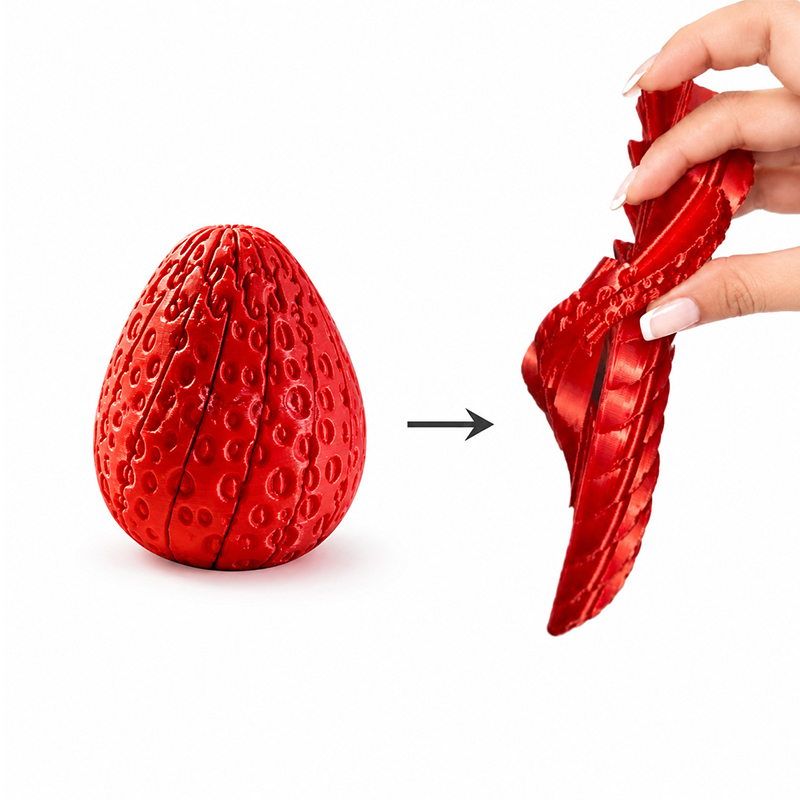 Skręcana Truskawkowa Jajko 3D  – Home Decor Modern Organic recenzja i cena