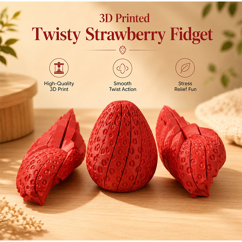 Skręcana Truskawkowa Jajko 3D  – Home Decor Modern Organic recenzja i cena