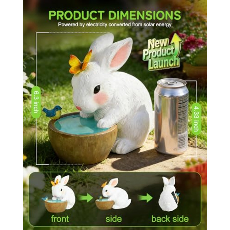 Solarna Statuetka Królika do O – Home Decor Garden recenzja i cena