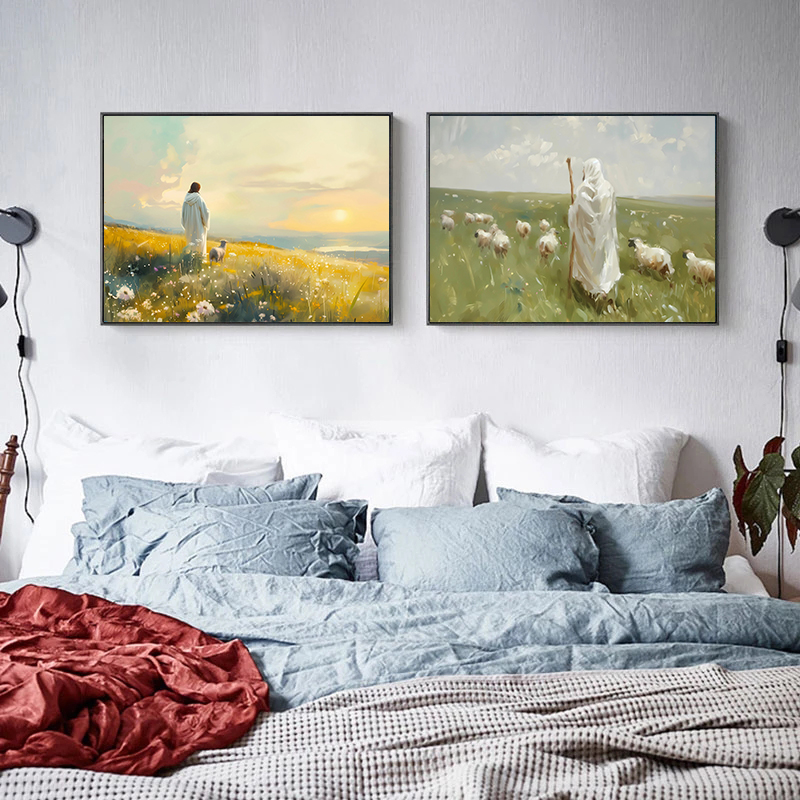 Plakaty akwarelowe z Jezusem C – Home Decor Jesus recenzja i cena