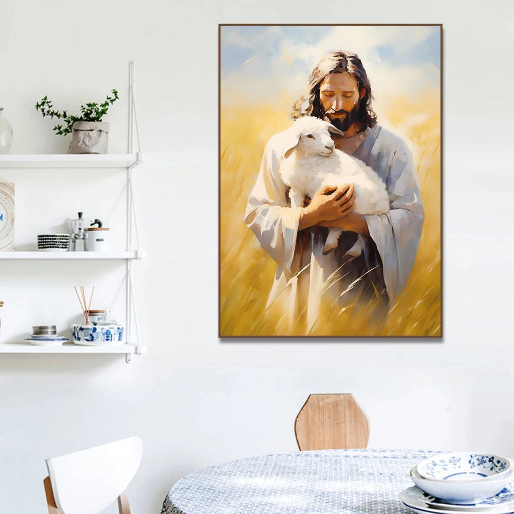 Plakaty akwarelowe z Jezusem C – Home Decor Jesus recenzja i cena