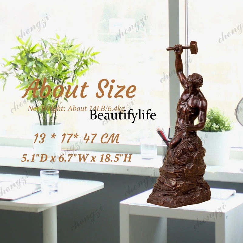 A74 47 cm Brązowa Rzeźba Samot – Home Decor Modern Organic recenzja i cena