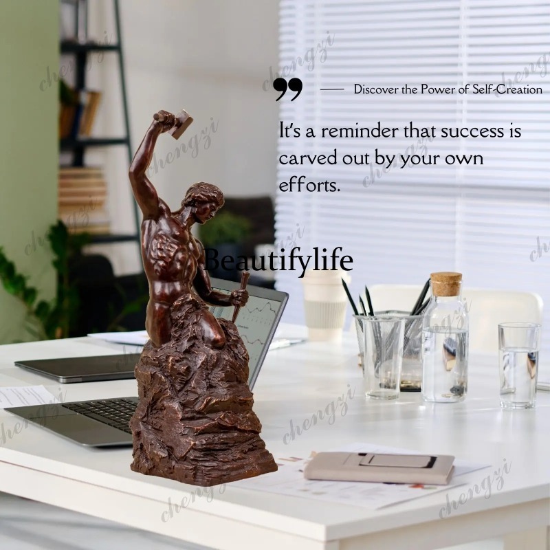 A74 47 cm Brązowa Rzeźba Samot – Home Decor Modern Organic recenzja i cena