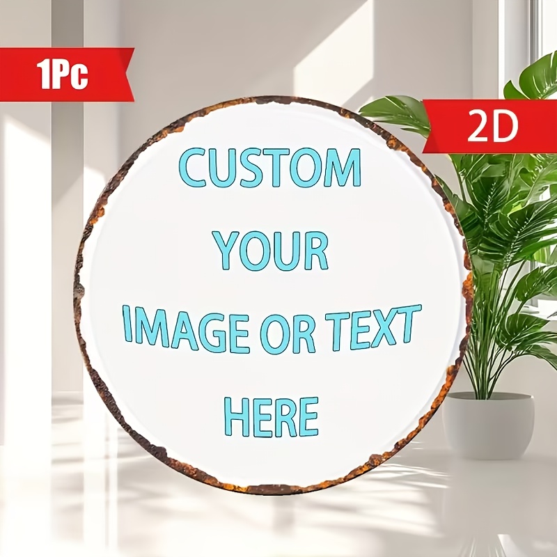 Okrągła metalowa tabliczka z w – Home Decor Free Images recenzja i cena